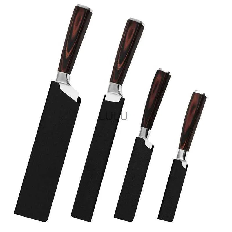 ABS Velvet Knife Blade Protector Cover Edge Guards Case Black Multi Size Plastic Chefs Knife Covers Kitchen Knife Sheath Tool HKD230810