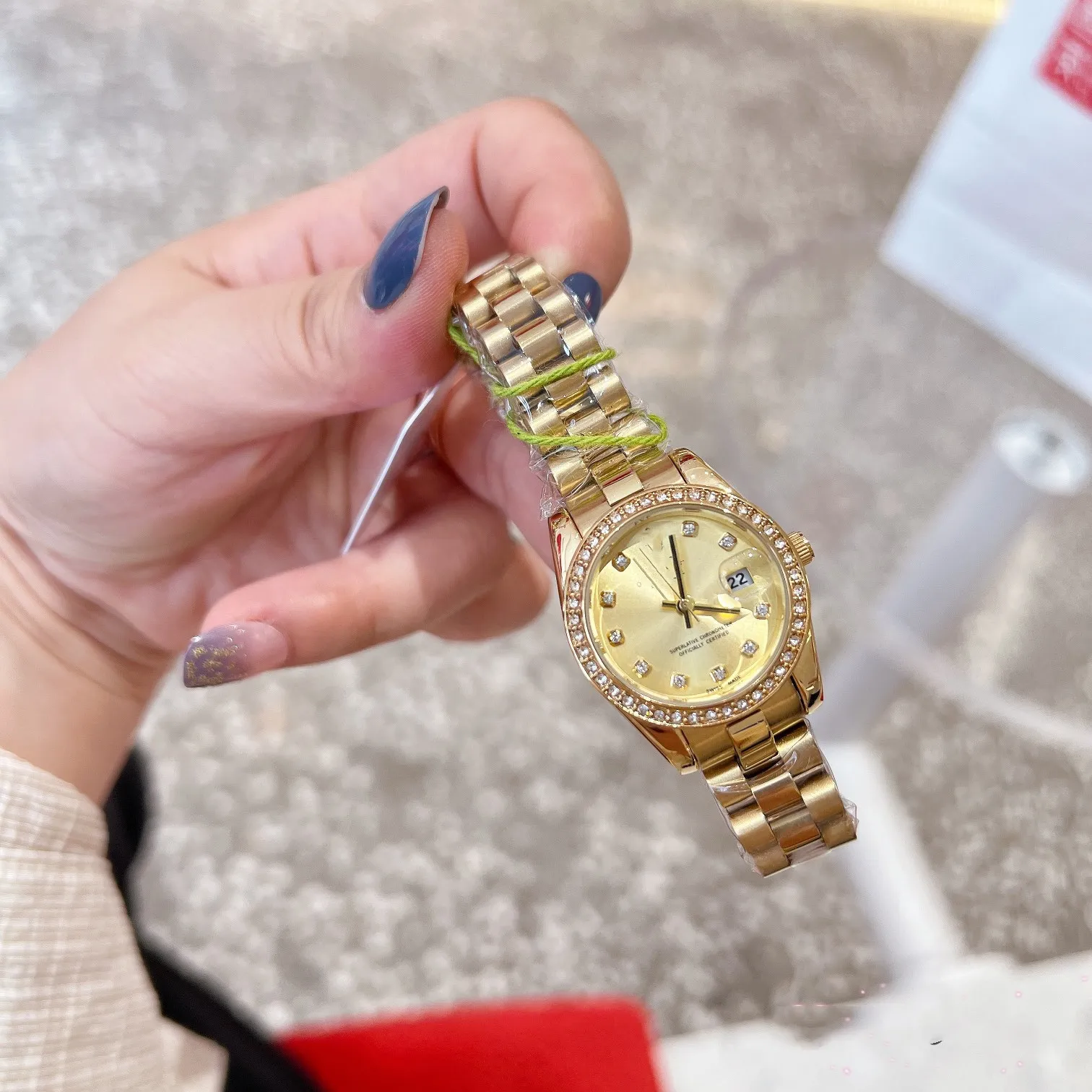 Designer Diamond Womens Omega Constellation 36mm Quartz 28mm