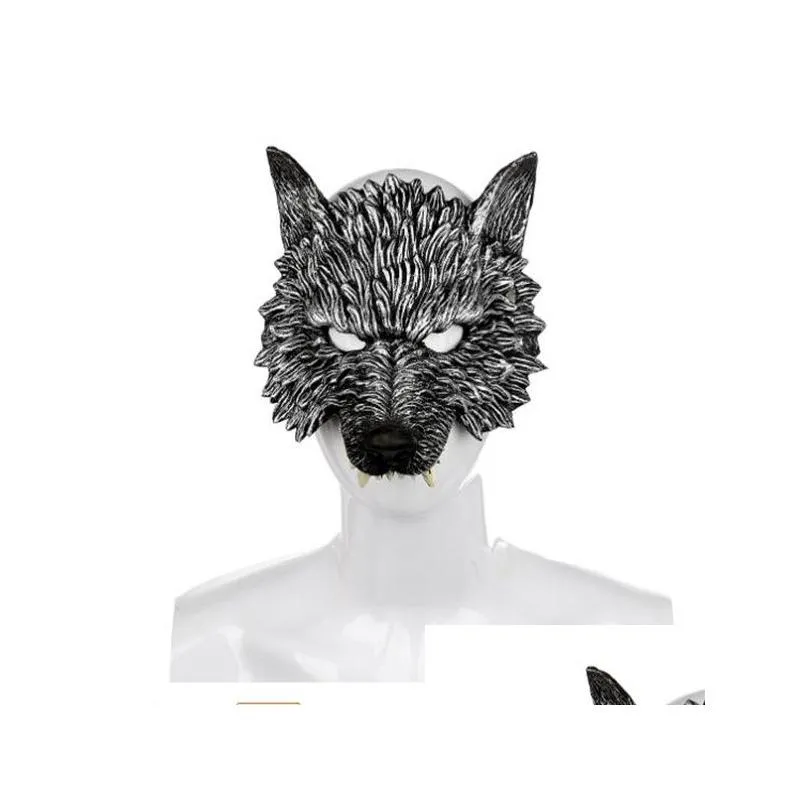 Masques de fête Halloween 3D Masque de loup Cosplay Masque d'horreur Accessoires de décoration GC1412 Drop Livraison Maison Jardin Fournitures de fête Dhuoy