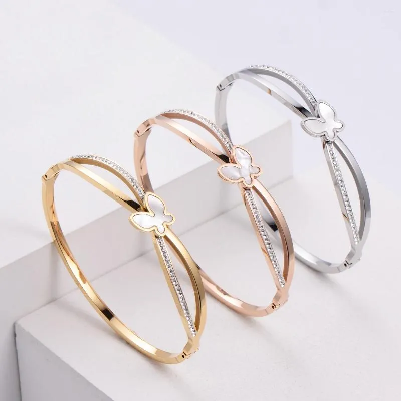 Bangle Niche Design Titanium Insect Bangles Jewelry For Woman With Korean Version Of Forest Theme Bracelet Acier Inoxydables Femmes