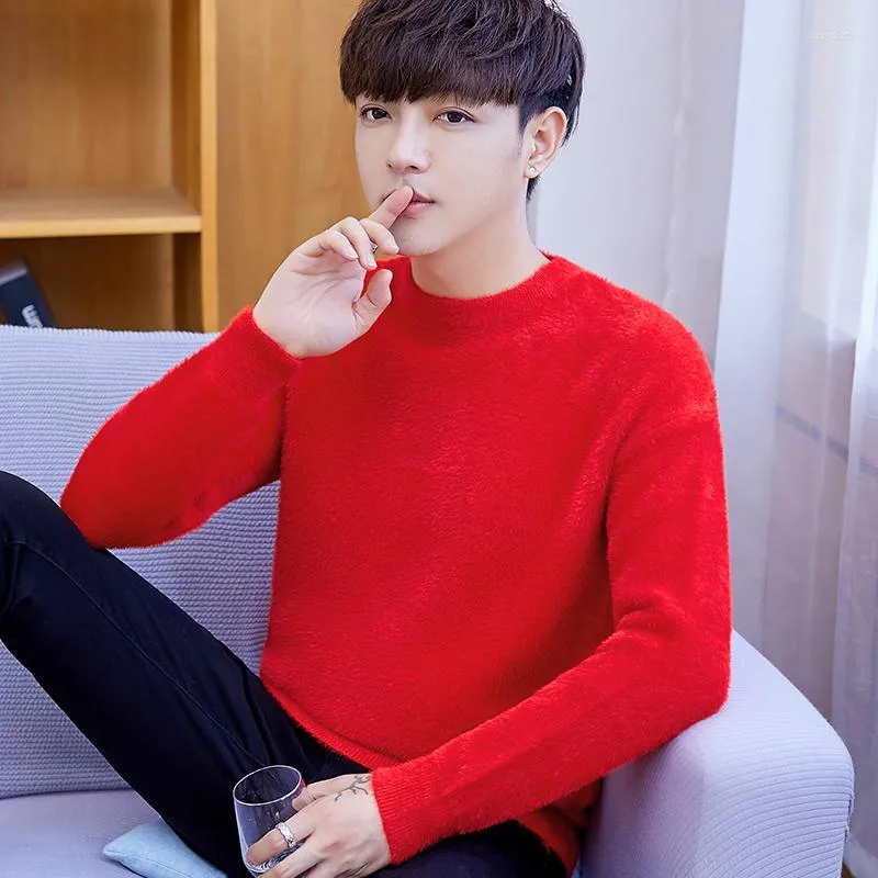 Men's Sweaters Autumn Winter Round Neck Long Sleeve Sweater Clothing Thick Warm Tide Zde2703