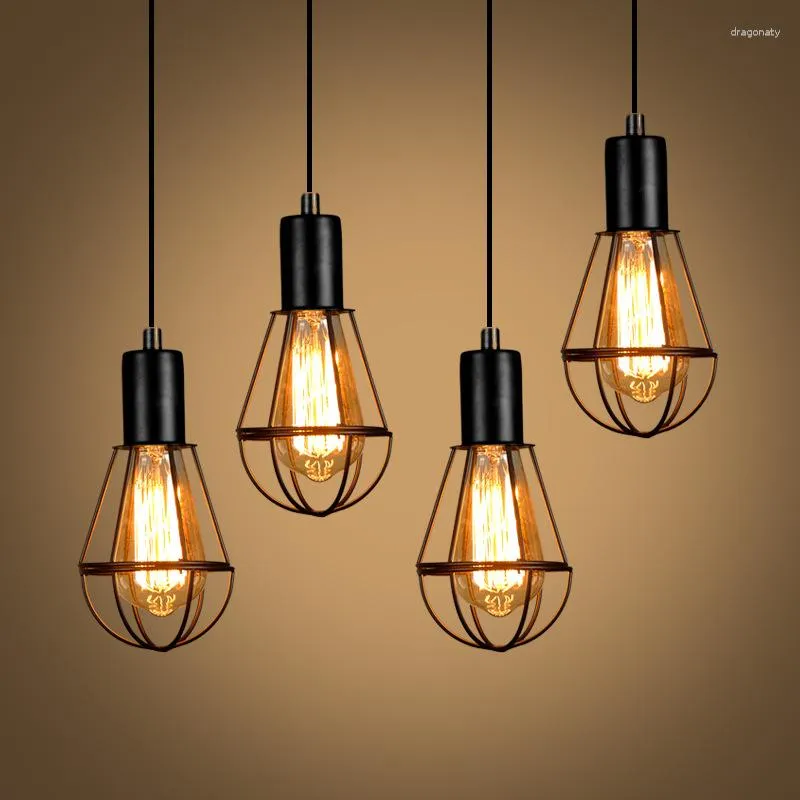 펜던트 램프 산업 조명 레트로 램프 로프트 거실 부엌 홈 식당 가구 E27 90-260V