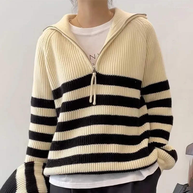 Pit Zippered Lapel Sweater Pit Zippered Lapel Sweater