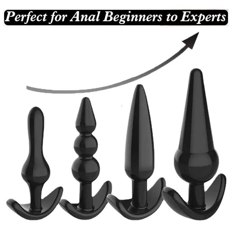 Бруки трусики 4pcslot Силиконовая задница самец ANA ANUS Prostata Massager Анальный дилатор бусинок секс -игрушка для женщин гей -эротическая клизма бусинки 230824