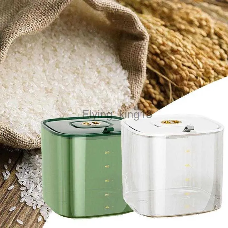 Stor kapacitet rislagringsbehållare återanvändbar risfackdispenser lufttät förseglad matlagringstank för bänkskiva torrvaror HKD230812