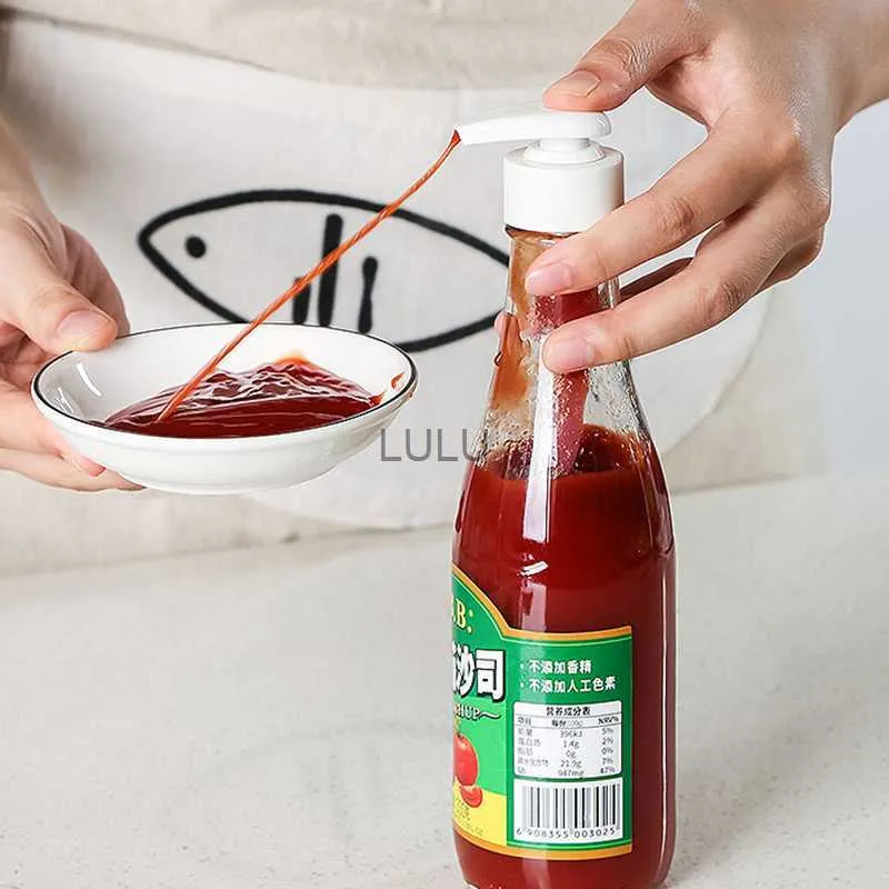 Leakproof Push Type Squeeze Pump Head For Oyster Sauce And Oil Can