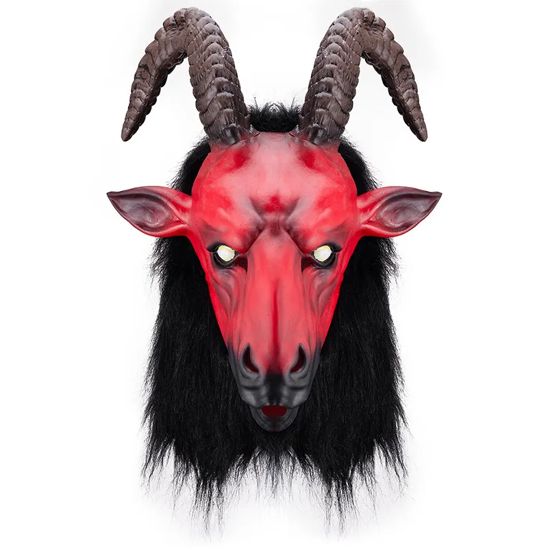 Party Masks Horror Halloween maska ​​demon antylopa lateksowa maska ​​anonimowa maska ​​cosplay rekwizyty Halloween Party Masquerade Supplies 230823