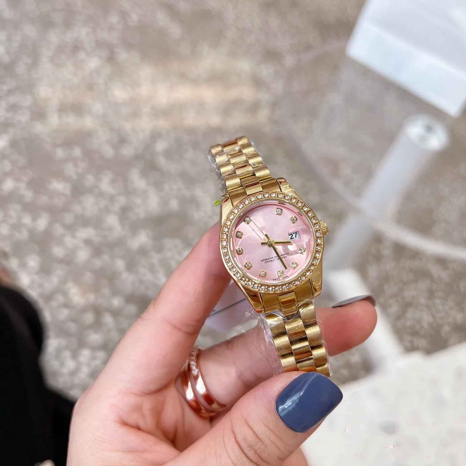 Designer Diamond Womens Omega Constellation 36mm Quartz 28mm Designer Diamond Womens Omega Constellation 36mm Quartz 28mm