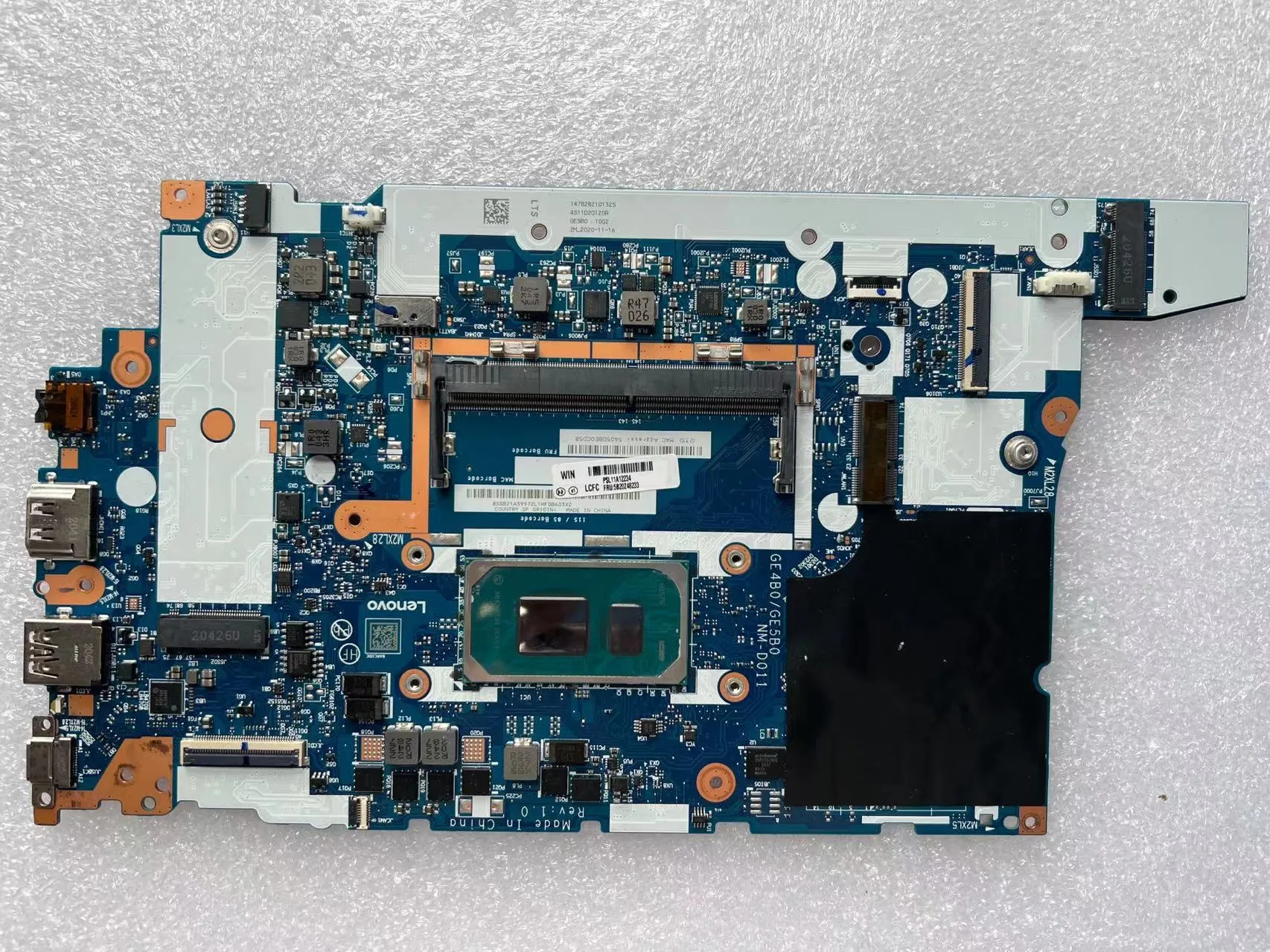 per ThinkPad E14 Gen 2 E15 Gen 2 Laptop Motherboard NM-D011 FRU: 5B21K59810 CPU; I7-1165U G7