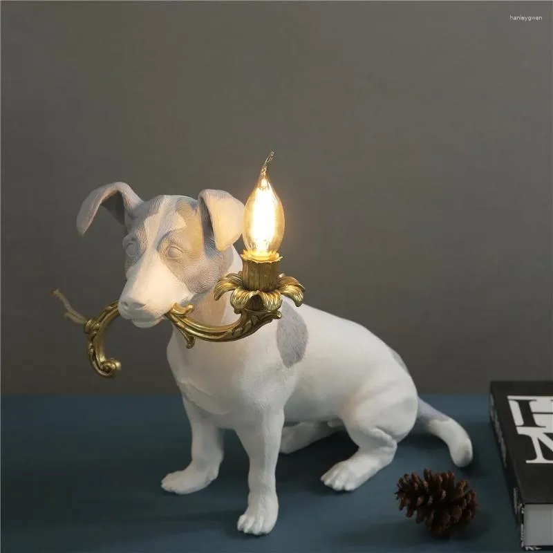 Lampadaires Italie Résine Chiot Lampe Creative Décor À La Maison Animal Debout Salon Chambre Cadeau D'anniversaire