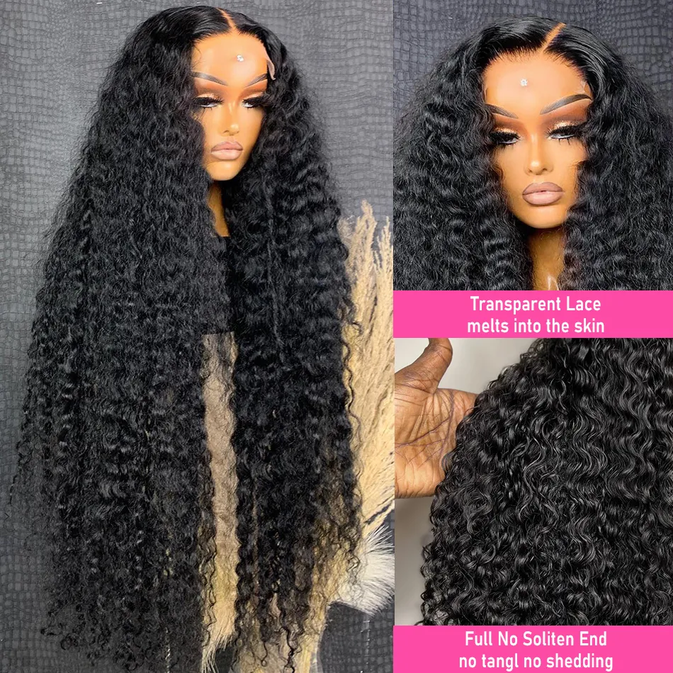 Kopfbedeckungshaarzubehör 13x6 Hd Spitze Frontalperücke Deep Wave Human Hair Perücken 250% lockig 30 Zoll Spitzen vordere Perücke 5x5 Glulose Perücke menschliches Haar bereit zu tragen