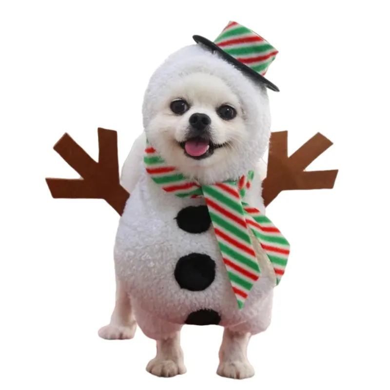 Costume Da Cani Da Neve Bianco Super Carino 100% Cotton Christmas