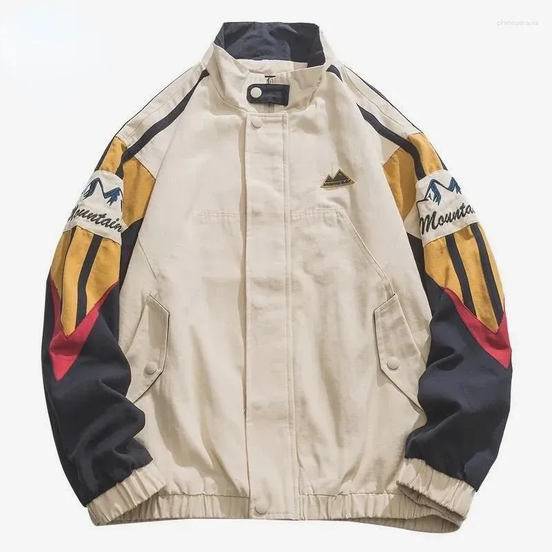 Herenjacks Amerikaans geborduurd honkbaluniform voor mannen Punk Racing Varsity Jacket paar Motorfiets Street Casual Loose Coats