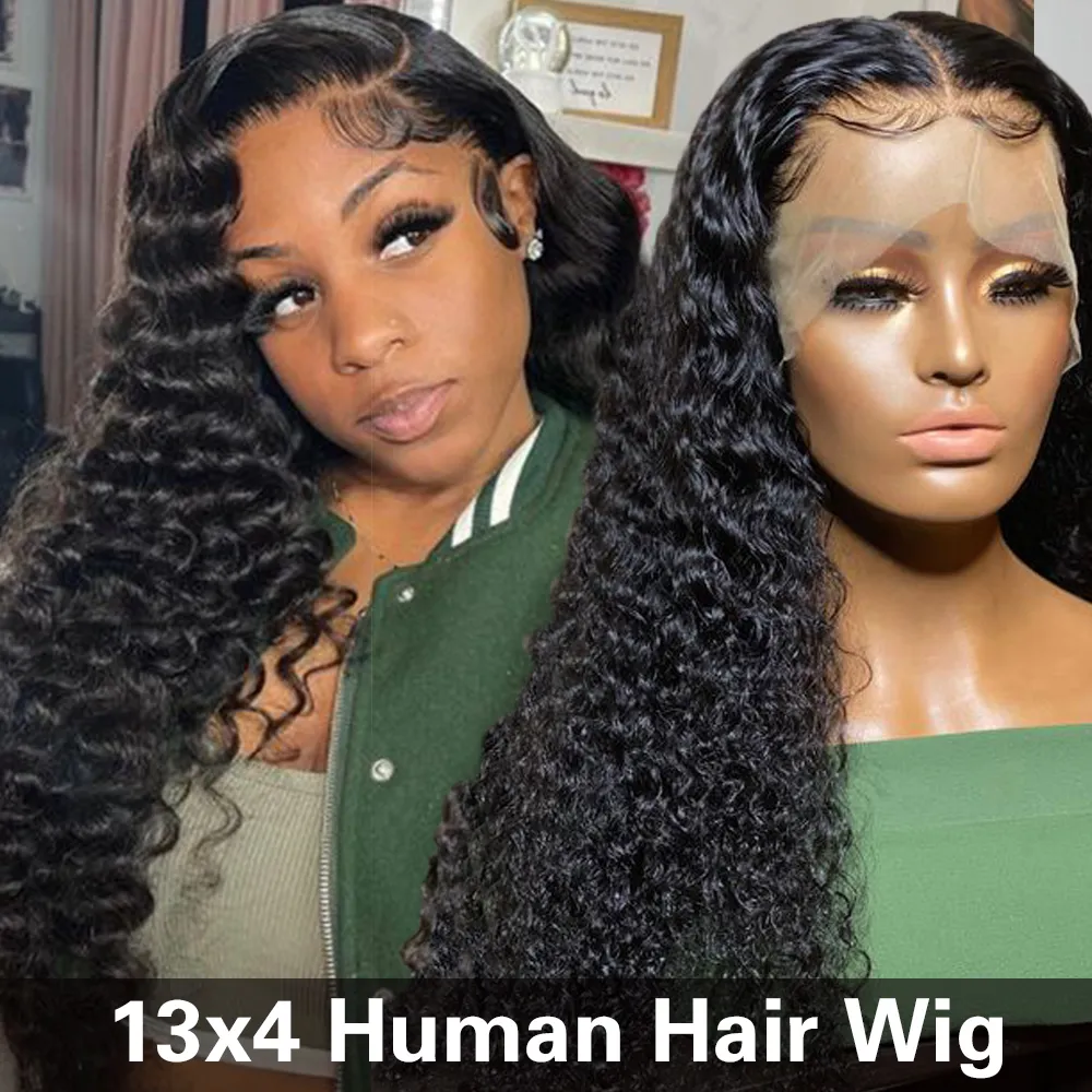 Deep Wave Frontals Wigs for Women Human Hair Wig Brazilian Human Hair Wig Curly Human Hair Wig LaceFront Wig Curly Hair Products