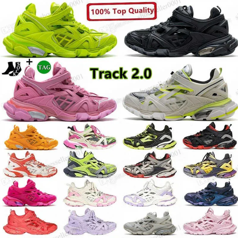 Running Shoes Track 2 4.0 Designer Luxury Casual Shoes Men Women Tracks 2.0 Track2 Black Green Jogging Hiking Chaussures Balencaigasit Trainers 18ss Sneakers Eur 35-46