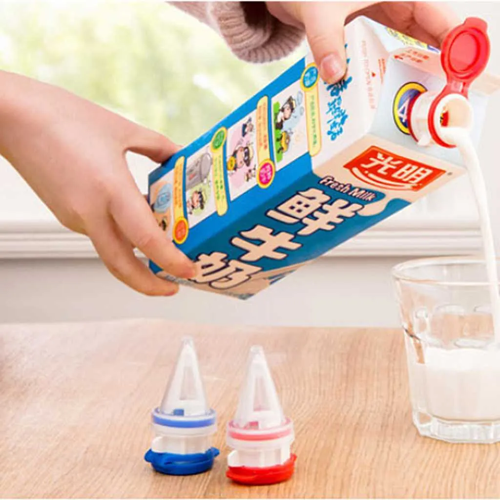 2 Pieces Spout Pourer, Silicone Milk Bottles Brick, Drink Bottle Splitter Beverage Changeover Caps - Keep Drink Cool And 