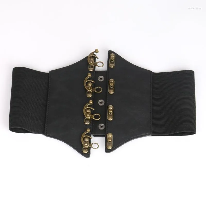 Belts Elastic Waist Belt For Women Ladies Dress Corset Fashion Female Stretch Strap With Alloy Buckle Prom Drop