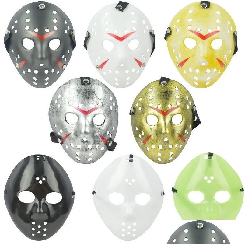 Mascheri per feste fl Face Masquerade Jason Cosplay Skl vs Friday Horror Hockey Halloween Costume Mask Mask Festival Delivery Delivery Home Ga Dhilx