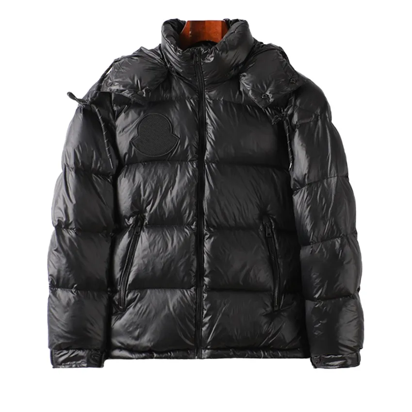 Topstoney 남자 남성용 패딩 다운 재킷 2023 연인 지구 캐주얼 글로시 후드 따뜻한 코트 가열 의류