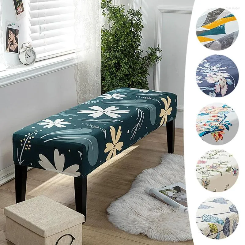 Chair Covers Bench Cover Geometric Print Piano Stool Comfortable Thickened Elastic Soft Printed Home Decor