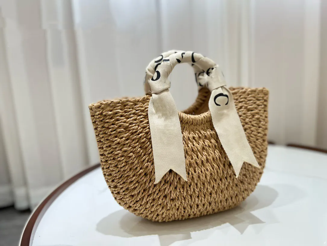 Designer Half round bag Straw hand designed tote bag Ladies Birthday Gift Natural material Luxury tote bag shoulder beach Photo holiday sand stall bag