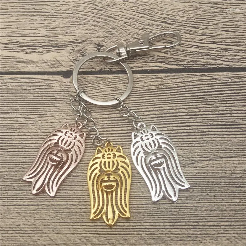 Porte-clés Elfin tendance Yorkshire Terrier, anneaux uniques pour chien de compagnie, bijoux