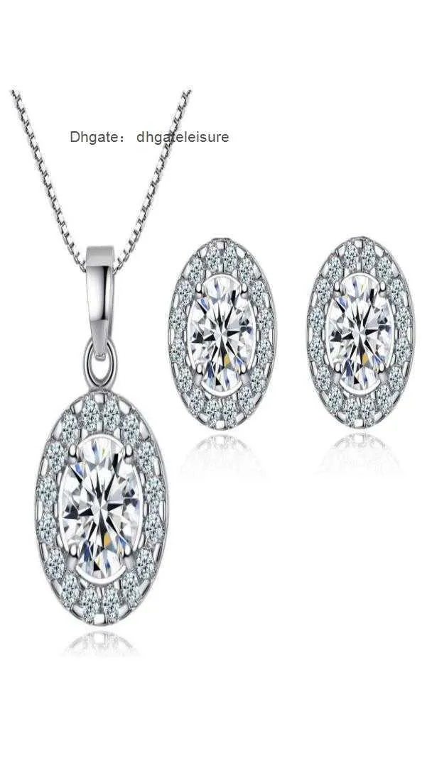 Créateur de mode Boucles d'oreilles Pendentif Colliers Anneaux Big CZ Diamant Boucles d'oreilles Femmes Blanc Zircon Boucle d'oreille Bijoux pour mariage Pa7160116