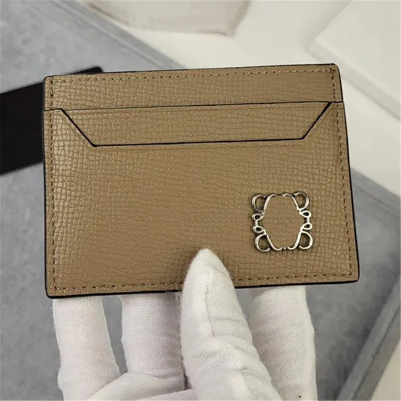 Womens Designer Card Holder Anagram Cobblestone äkta läder Små plånbok Luxury Cardwallet Mens Fashion Cardholder Porte Carte