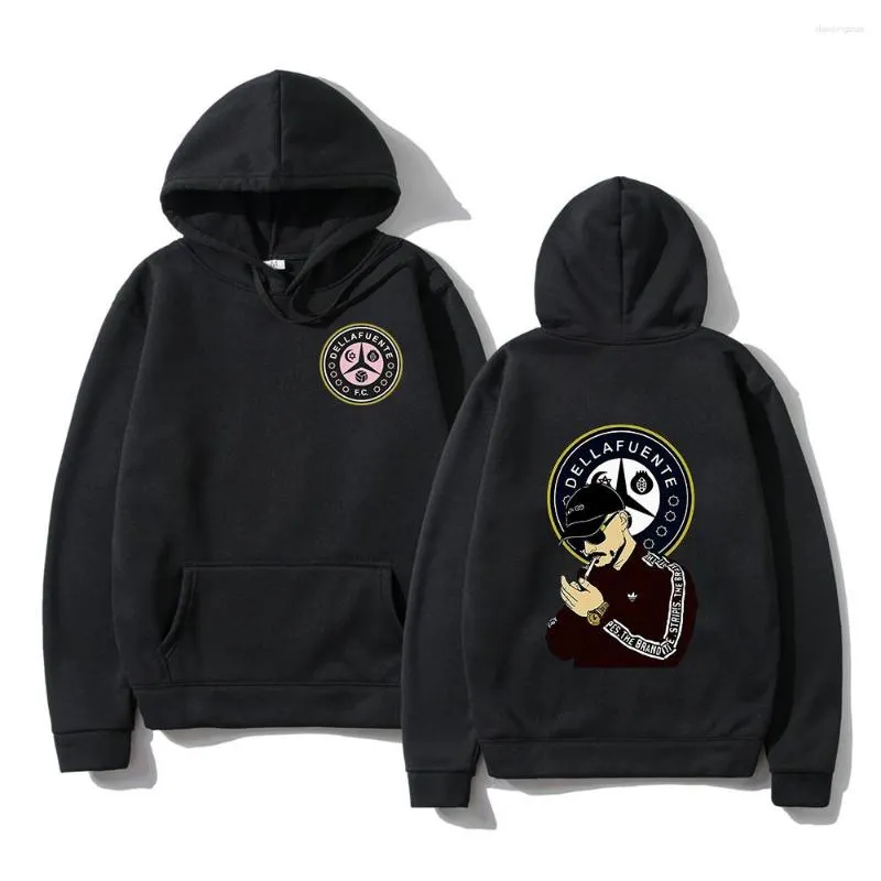 Herrtröjor dellafuente f c hoodie män harjuku estetik grafik unisex höst vinter streetwear casual tröjor tröjor bluzy