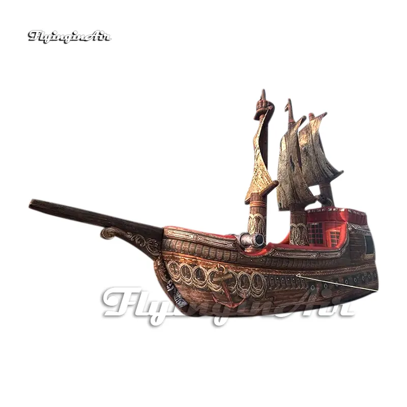 Prachtig grote opblaasbaar piratenschip Prop Theater Stage Decorations Airblown Boat Model voor evenement