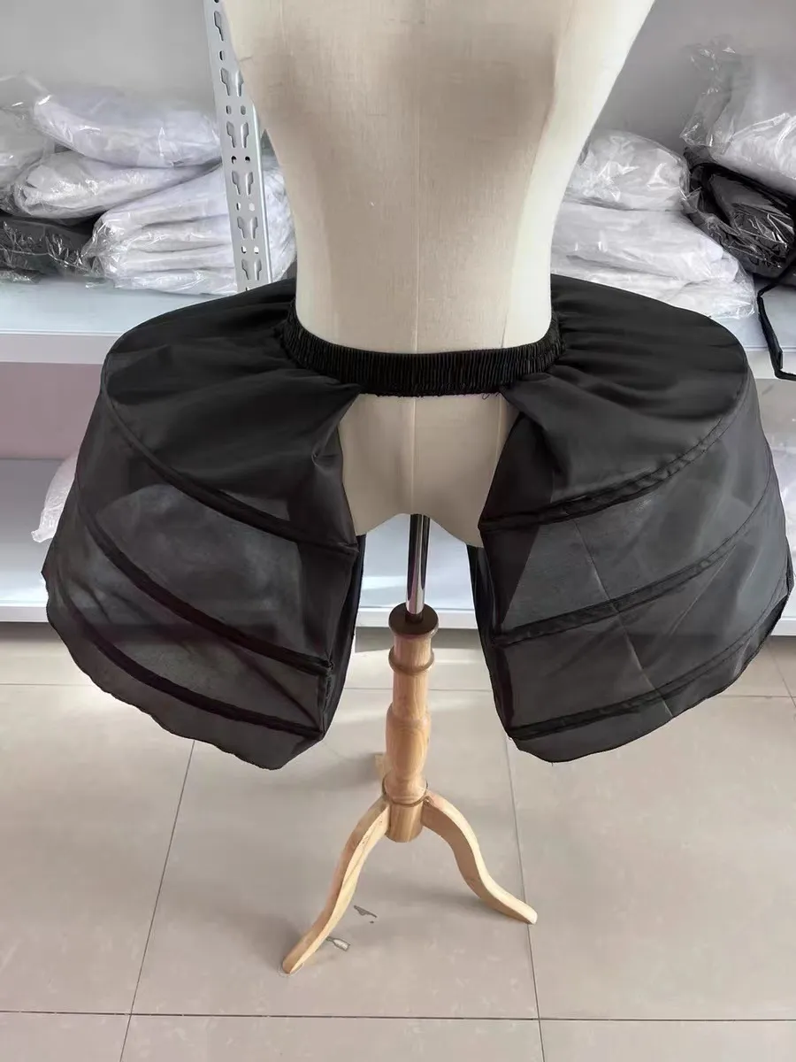 Kadın Kafes Elbise Kısa İkili Petticoat Giyim Barok Crinoline Hoops Cosplay Aksesuarları