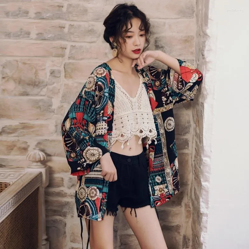 Ethnic Clothing Yukata Women Haori Traditional Japanese Kimonos Sunscreen Shirt Asian Clothes Women's Cardigan Kimono Streetwear 11137