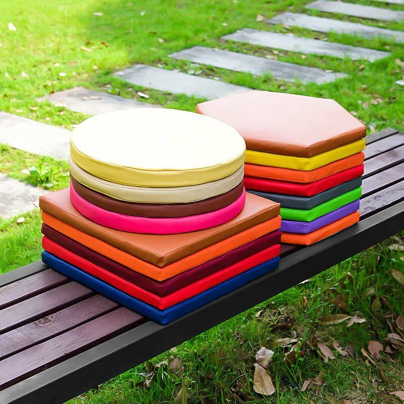 Pillow 1PC Multifunctional Outdoor Floor S Square Round Hexagonal Chair PU Leather Portable Replacement Home