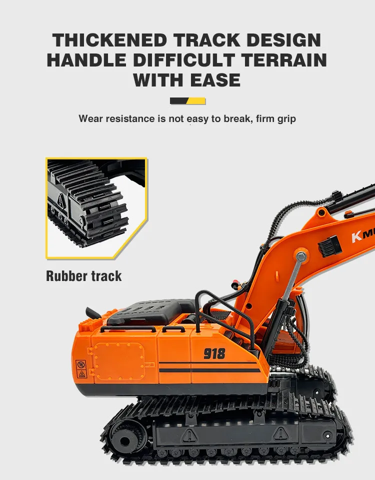 Diecast RC Excavator 1:20 Scale 129 Remote Control Truck With 2.4G RC ...