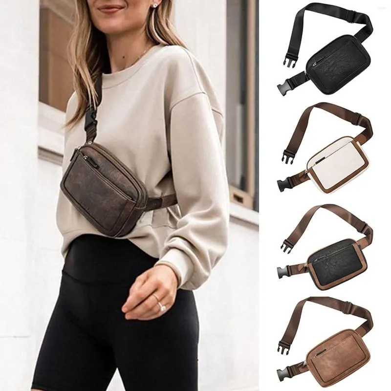 Torby w talii Bag pasa dla kobiet mini wszędzie Crossbody Regulowany pasek wegańska skórzana fanny