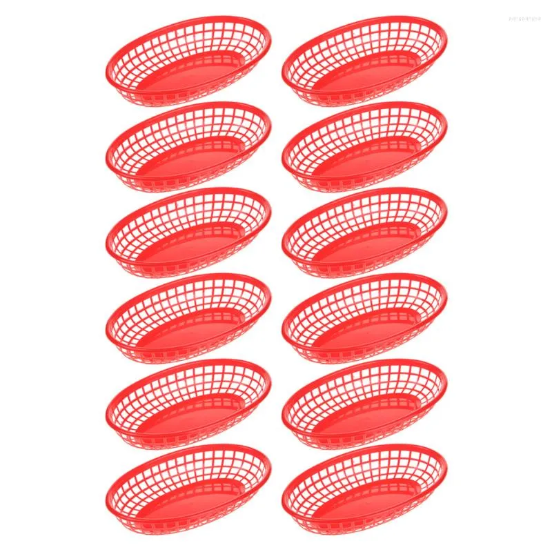 Dinnerware Sets 12Pcs Chip Fry Baskets French Fries And Chips Basket Holders Metal Snack Appetizer Serving Rack With Ceramics Sauce Cup