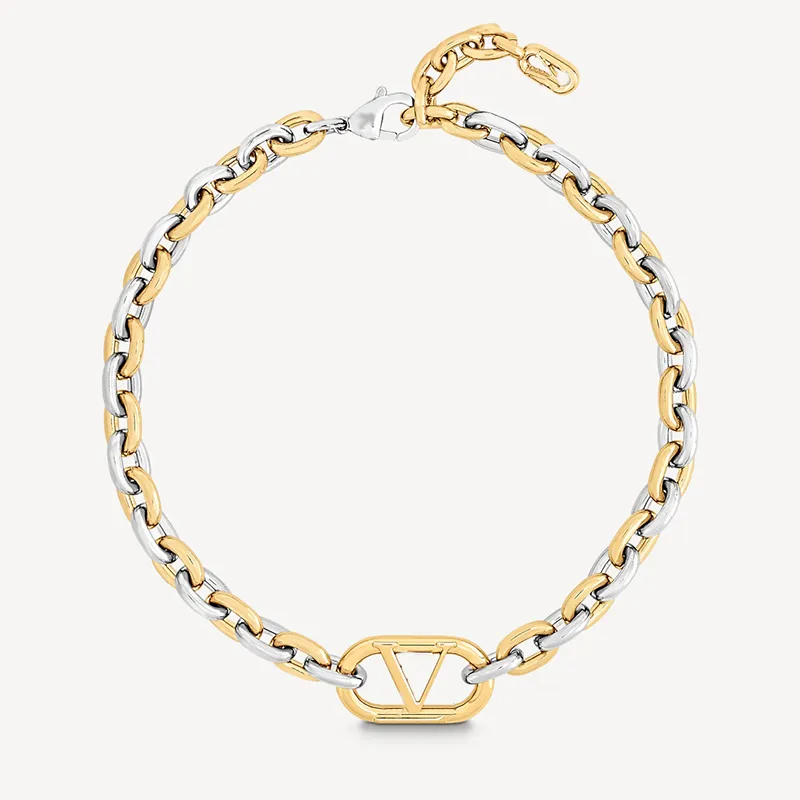 Collana robusta Orecchini in oro da donna Bracciale di design Bracciale a catena cubana Collana con ciondolo Orecchini a cerchio a V Set di gioielli hip hop da uomo g5