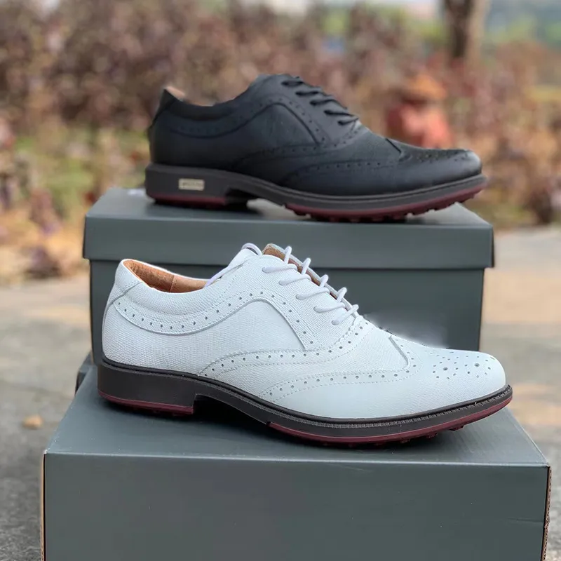 Nouveauté hommes chaussures de Golf en cuir véritable entraînement de Golf homme marque de luxe chaussures de sport hommes anti-dérapant Golf baskets hommes