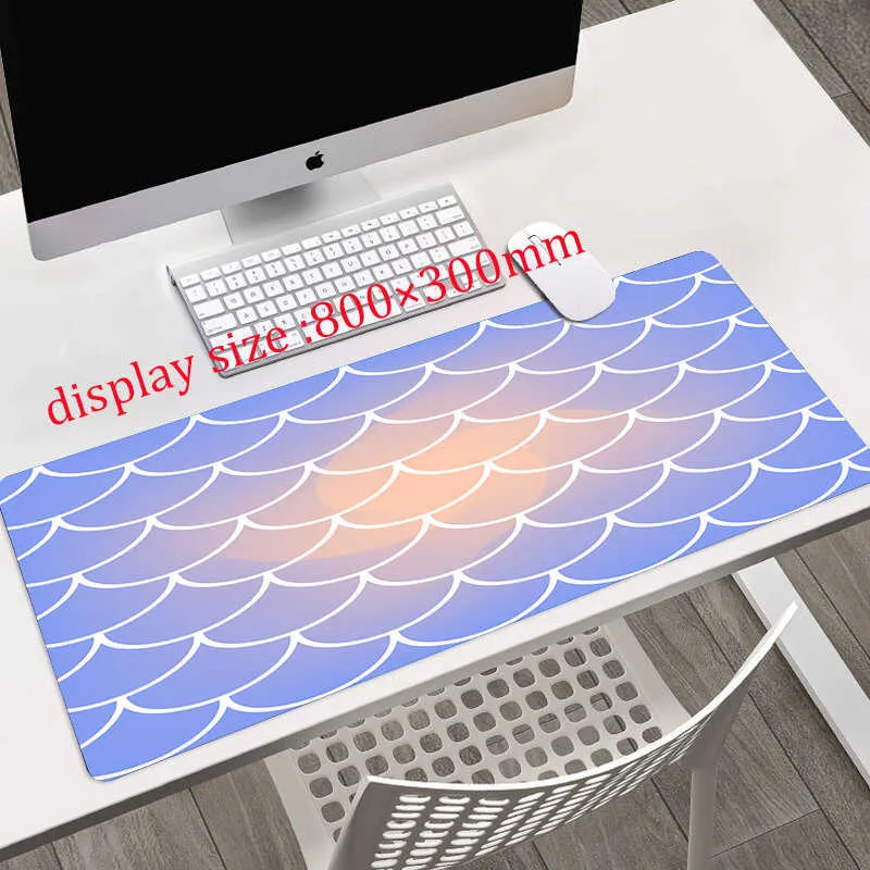 Mouse Pads Wrist Gradual Fish Scale Art Printing Mouse Pad Computer Edge  Keyboard Mat Gamer Accessory Large Desk Pads R230824 From 12,28 €
