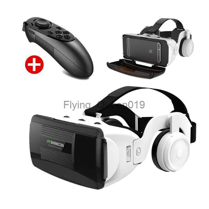 G06EB Original VR Virtual Reality 3D Glasses Box VR Cardboard Headset Hjälm för iOS Android Smartphone Wireless Rocker HKD230812