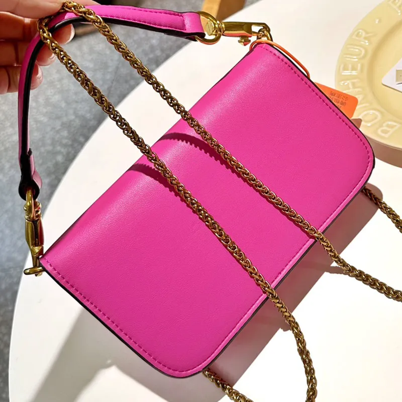 LOCO Luxury Brand Womens Designer Shoulder Bag Crossbody Hot Pink Tote