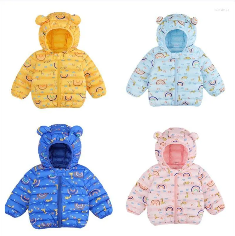Down Coat Children's Children in 2023 Autumn Winter Cartoon Cotton-Padded Jacket Deskled