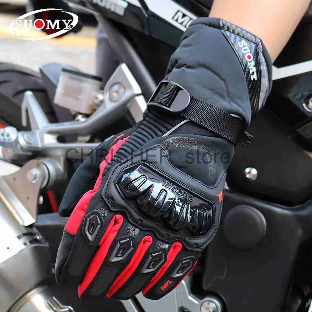 Luvas de ciclismo Atualização Nova Suomy Inverno Quente Luvas de Motocicleta Impermeável À Prova de Vento Guantes Moto Luvas Touch Screen Motosiklet Eldiveni x0824