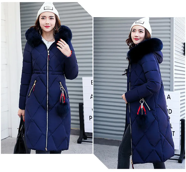 Womens Thickened Down Cotton Parka Ladies Long Padded Coat With Big Fur Lining And Slim Fit From Fashionwear pairs 256.39 DHgate.Com