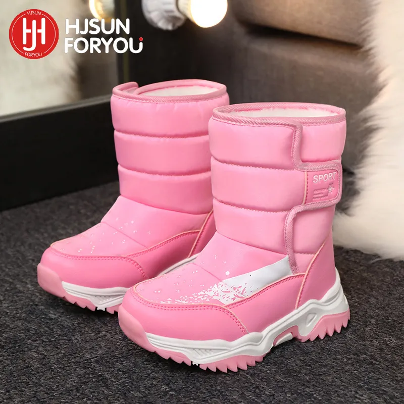 Bottes Hiver enfants bottes princesse élégantes filles chaussures imperméable fille garçon bottes de neige enfants chaud haute qualité bottes en peluche 230823