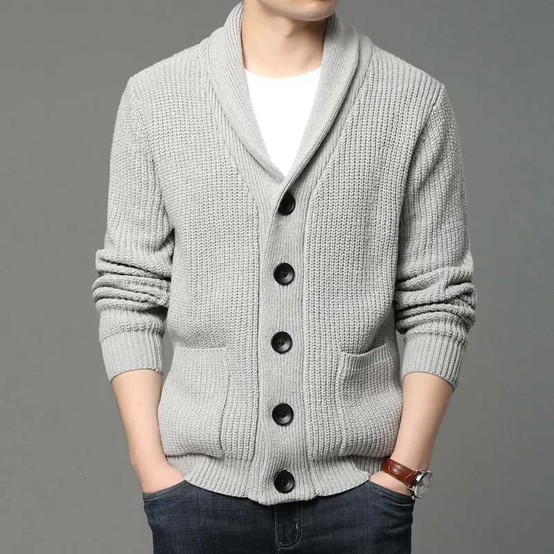 メンズセーターハイエンドウールデザイナー太い韓国自己冬のブランドファッションケーブルニットセータージャケットメンカジュアルコートメンズ衣類230823