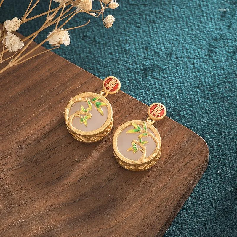 Dangle Earrings For Women 2023 Luxury Designer Chinese Vintage Cosplay Party Jewelry Flower Wedding Holiday Earings Gifts With Box