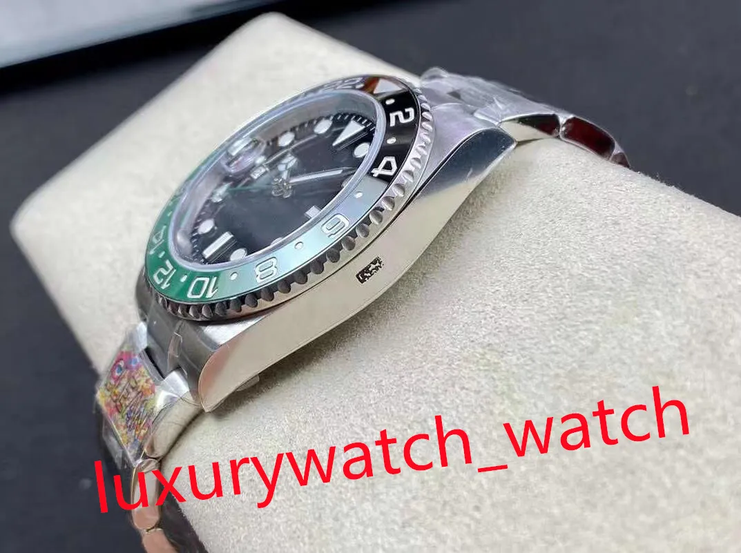 Montre pour homme gaucher 40 mm Lunette en c ramique GMT CAL.3186 126720VTNR 0001 Acier 904L CAL.3285 Mouvement M canique Automatique