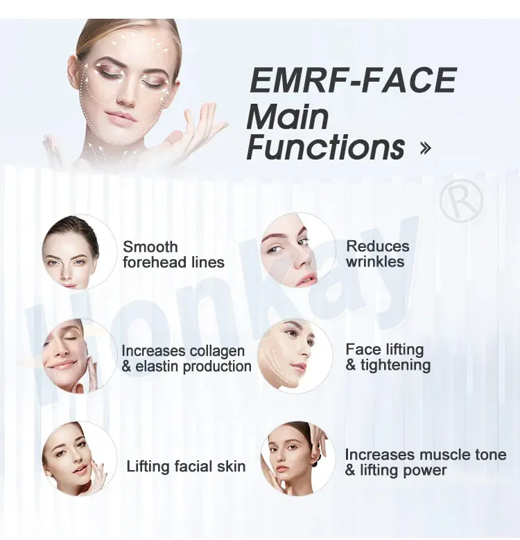 3 Pads Facial Muscle Electromagnetic Sculpting Face Lifting Wrinkle Removal Skin Tightening Machine Ems RF PE Face Facial Revolution Beauty Machine For Salon Facial lifting skin tightening ems rf pe face beauty machine - Honkay ems face sculpting machine,ems muscle stimulator machine for face,ems face slimming instrument,face lift machine,ems face machine