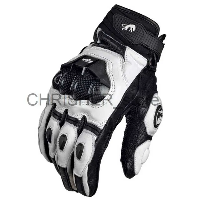 Cycling Gloves High quality Genuine Leather gloves men's luva moto motorcycle glove guantes Protection Racing MOTO x0824